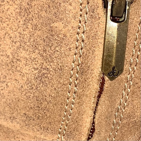 Sam Edelman Franklin Leather and Suede Heeled Ankle Boot In Whiskey Size 6 - Picture 9 of 12